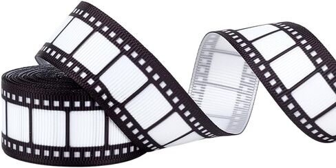 MAYJOYDIY شريط سينمائي بطول 5 ياردات شريط فيلم بكرة شريط 0.87 بوصة أبيض وأسود شريط سينمائي مادة تزيين ملحقات الحفلات للمسرح والسينما ديكور طاولة المنزل DIY التفاف الحرف in Kuwait
