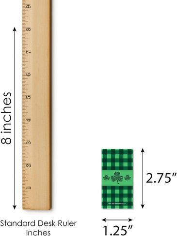 Big Dot of Happiness St. Patrick's Day - Mini Candy Bar Wrapper Stickers - Saint Paddy's Day Party Small Favors - 40 Count in Saudi Arabia