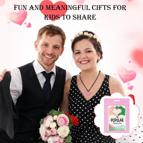 Remerry 24 Sets Valentine's Day Witch Themed Gifts, Galentine's Day Exchange Gift for Best Friends Pink and Green Gemstone Necklace DIY Crafts Kit with Witch Cards Exchange Party Favors for Friends in Saudi Arabia