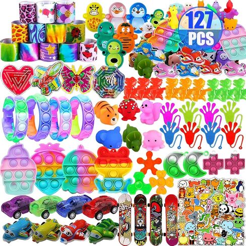 127 PCS Party Favors for Kids, Goodie Bags Stuffers, Prizes Treasure Box Toy for Classroom, Pinata Easter Eggs Filler, Fidget Toys Bulk, Birthday Gifts in Saudi Arabia