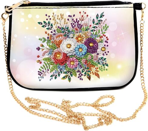 5D DIY Diamond Art Painting Crossbody Bag Chain, Bully Dog Diamond Art Set, Used to Store Cosmetics Keys and Other Small Items, can be Used as a Gift to Friends in Saudi Arabia