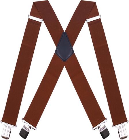 GUCHOL Suspenders for Mens Heavy Duty 2 Inch Work Suspenders High Elasticity and Strong Clip Adjustable Suspender Long Tall in Kuwait