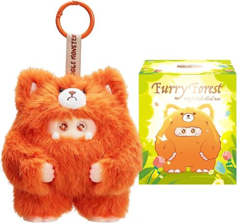Second Generation Giggle Monster Furry Forest Series Vinyl Plush Blind Box Random Design Action Figures Collectible Toys Home Decorations Holiday Birthday Gifts (Single) in Saudi Arabia