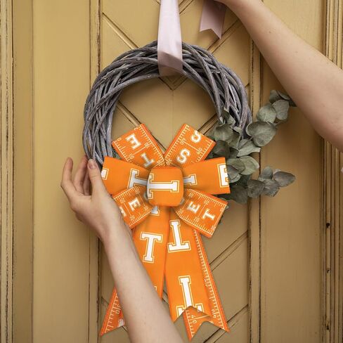 2 Rolls 10 Yards Tennessee Ribbon for Wrapping Craft – Orange White Grosgrain 2.5 Inch Letter T Sports Ribbon for College Football Tennessee City Party Decoration Supplies 2.5 Inch ﻿ in Saudi Arabia