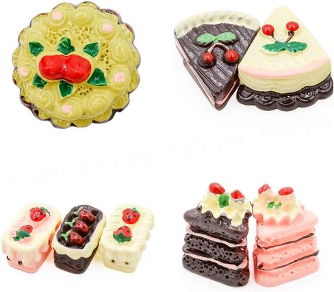 أوديريا 1/6 كعكة مصغرة 8 قطع من ملحقات تزيين بيت الدمى in Kuwait