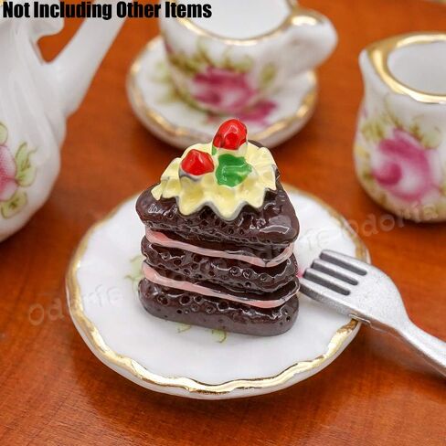أوديريا 1/6 كعكة مصغرة 8 قطع من ملحقات تزيين بيت الدمى in Kuwait