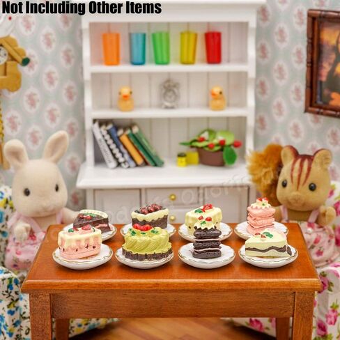 أوديريا 1/6 كعكة مصغرة 8 قطع من ملحقات تزيين بيت الدمى in Kuwait