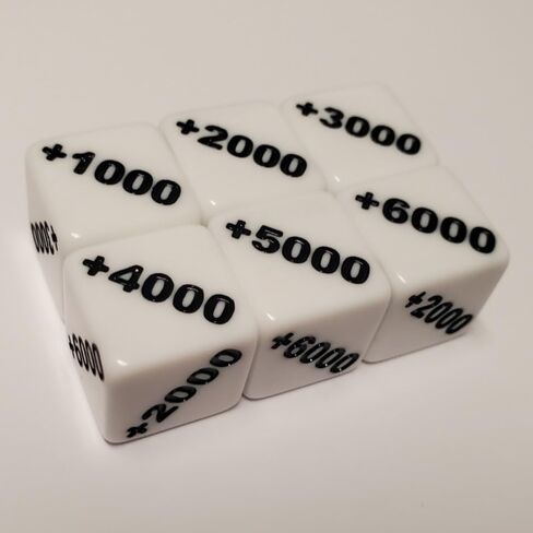 Positive +1000 to +6000 and Negative -1000 to -6000 Counter Dice Compatible with One Piece TCG in Saudi Arabia