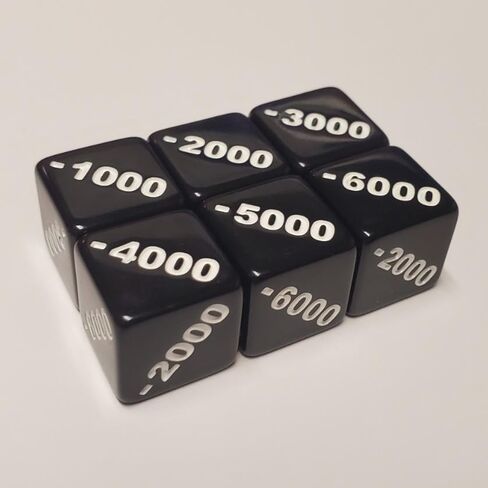 Positive +1000 to +6000 and Negative -1000 to -6000 Counter Dice Compatible with One Piece TCG in Saudi Arabia