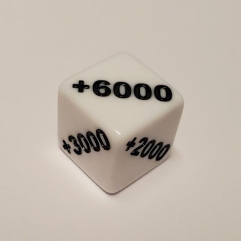 Positive +1000 to +6000 and Negative -1000 to -6000 Counter Dice Compatible with One Piece TCG in Saudi Arabia