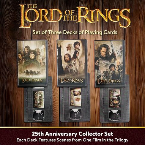 AQUARIUS Lord of The Rings Playing Cards Limited Edition Collector Set – 3 Deck Box Set Featuring Fellowship of The Ring, Two Towers & Return of The King in Saudi Arabia