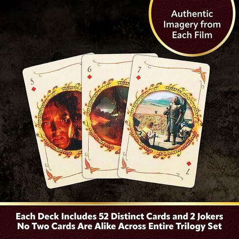 AQUARIUS Lord of The Rings Playing Cards Limited Edition Collector Set – 3 Deck Box Set Featuring Fellowship of The Ring, Two Towers & Return of The King in Saudi Arabia