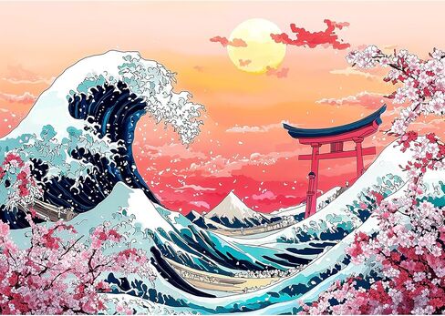 LXMSJA المباني القديمة مجموعات فن الماس للبالغين ، وتلوحات الماس الشلالات للمبتدئين ، 5D DIY الحفر الكاملة الحفر الأحجار الكريمة للبالغين ، ديكور الجدار المنزلي 12x16 بوصة in Kuwait