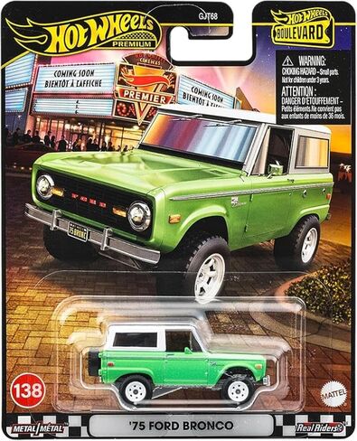 Hot Wheels Boulevard '75 Ford Bronco Ride On Toy Mini Car Ages 3+ Green JBL12 in Saudi Arabia