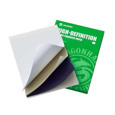 ورق استنسل الوشم Dragonhawk، ورق نقل الوشم بحجم A4 للطابعة الحرارية، 100 ورقة استنسل احترافية للوشم، لوازم الوشم الورقية الحرارية الممتازة in Kuwait