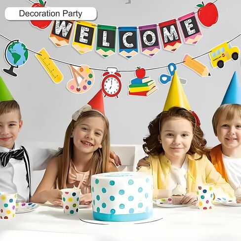 Welcome Back to School Banner Set Classroom Decor First Day Back to School Kindergarten Classroom Office Banner Welcome Sign School Supplies in Saudi Arabia