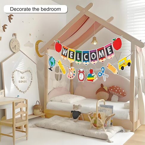Welcome Back to School Banner Set Classroom Decor First Day Back to School Kindergarten Classroom Office Banner Welcome Sign School Supplies in Saudi Arabia