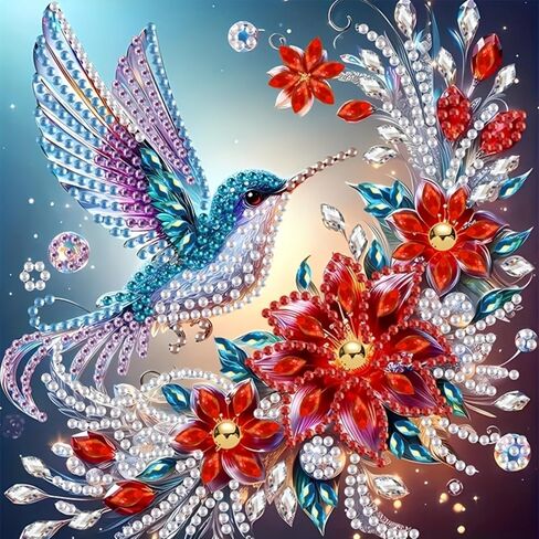 Diamond Art Kits for Adults,Special Shape Partial Bird 5D DIY Diamond Painting Kits for Beginners, Hummingbird Diamond Mosaic Kit Home Decor 7.87 X 7.87inch in Saudi Arabia