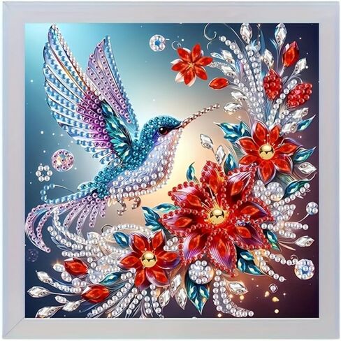 Diamond Art Kits for Adults,Special Shape Partial Bird 5D DIY Diamond Painting Kits for Beginners, Hummingbird Diamond Mosaic Kit Home Decor 7.87 X 7.87inch in Saudi Arabia