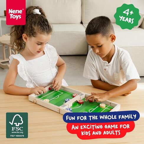 Nene Toys Sling Goal، لعبة عفريت حبال خشبية للأطفال والكبار - لعبة لوحية عائلية سريعة الخطى للأطفال بعمر 4 سنوات فما فوق - لعبة ساحة سفر محمولة - متعة داخلية وخارجية - هدية للأولاد والبنات in Kuwait