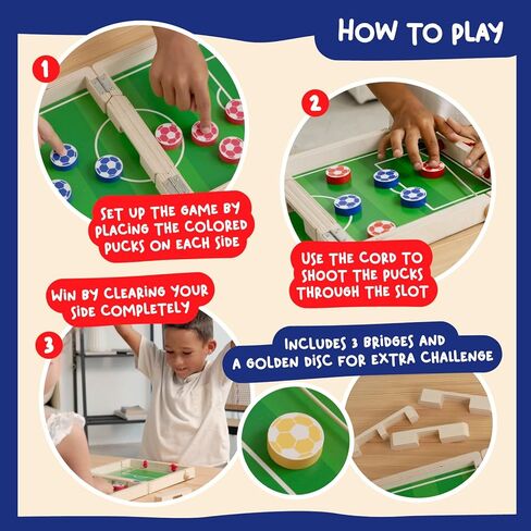 Nene Toys Sling Goal، لعبة عفريت حبال خشبية للأطفال والكبار - لعبة لوحية عائلية سريعة الخطى للأطفال بعمر 4 سنوات فما فوق - لعبة ساحة سفر محمولة - متعة داخلية وخارجية - هدية للأولاد والبنات in Kuwait