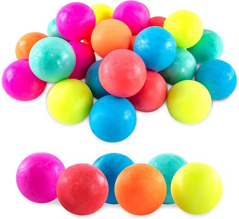 Super Z Outlet 1 Inch Small Neon Rubber Super Bouncy Balls for Kids Birthday Party Favor Prizes, Colorful Assortment - (Pack of 24) in Saudi Arabia