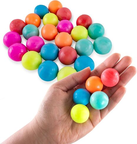 Super Z Outlet 1 Inch Small Neon Rubber Super Bouncy Balls for Kids Birthday Party Favor Prizes, Colorful Assortment - (Pack of 24) in Saudi Arabia