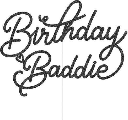 غلاف كعكة عيد ميلاد بادي، اختيار كعكة عيد ميلاد سعيد، ديكورات حفلات عيد ميلاد الفتيات، ديكورات حفلات عيد ميلاد مضحكة 16 و18 و21، بريق أسود in Saudi Arabia