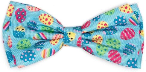 The Worthy Dog Easter Eggs Bow Tie Adjustable Collar Attachment Accessory, Comfortable and Durable Party Accessories for Dogs, Fits Large Size Dogs, Blue in Saudi Arabia