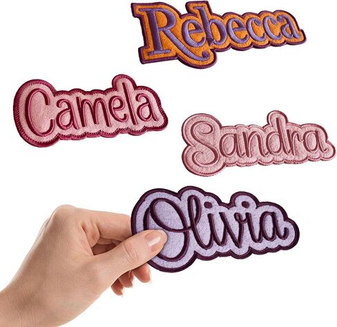 Custom Name Patches Embroidered for Girl Backpack, Embroidered Names Back Pack Patch, Customize Embroidery Patch, Girls Name Text Patches, Iron On Name Patches for Backpacks, Sew On Patches in Kuwait