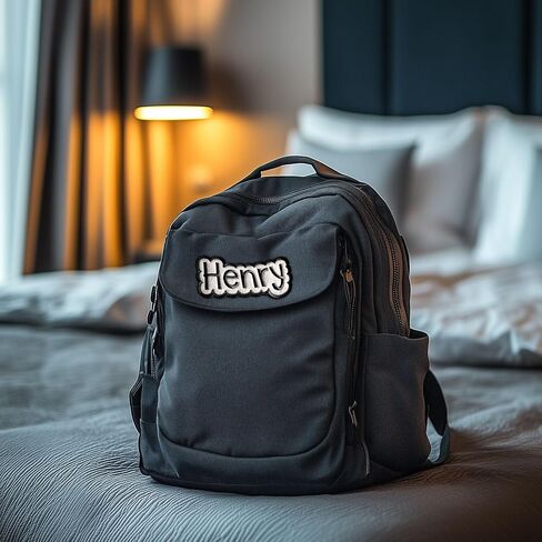 Custom Name Patches Embroidered for Girl Backpack, Embroidered Names Back Pack Patch, Customize Embroidery Patch, Girls Name Text Patches, Iron On Name Patches for Backpacks, Sew On Patches in Kuwait