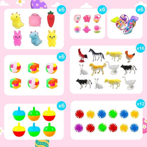 بيض عيد الفصح مملوء بـ 240 قطعة لصيد البيض، 120 بيضة عيد الفصح مملوءة مسبقًا ومحشوة بـ 120 لعبة صغيرة، حشوات سلة هدايا حفلات الأطفال in Kuwait