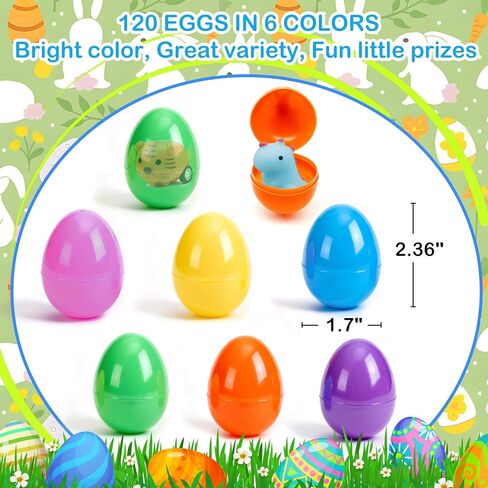 بيض عيد الفصح مملوء بـ 240 قطعة لصيد البيض، 120 بيضة عيد الفصح مملوءة مسبقًا ومحشوة بـ 120 لعبة صغيرة، حشوات سلة هدايا حفلات الأطفال in Kuwait