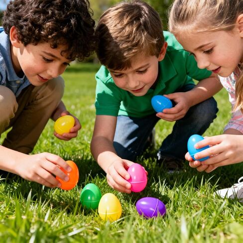 بيض عيد الفصح مملوء بـ 240 قطعة لصيد البيض، 120 بيضة عيد الفصح مملوءة مسبقًا ومحشوة بـ 120 لعبة صغيرة، حشوات سلة هدايا حفلات الأطفال in Kuwait