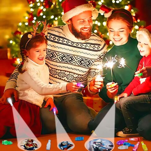 مجموعة هدايا الحفلات من Marvel Finger Projector Lights - حزمة مع 8 مصابيح أصابع تتميز بملصقات Avengers وSpiderman Plus، المزيد | لوازم حفلات المنتقمون لحقائب أعياد الميلاد in Kuwait