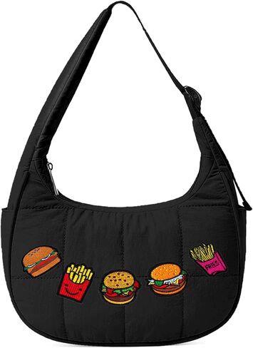 18PCS French Fries Iron on Patches, Hamburgers Embroidered Applique Patch, Food Themed Iron on Sew on Emblem, Embroidery Patches for Clothes Backpacks Jeans Jacket Hats DIY Sewing Craft Decoration in Saudi Arabia