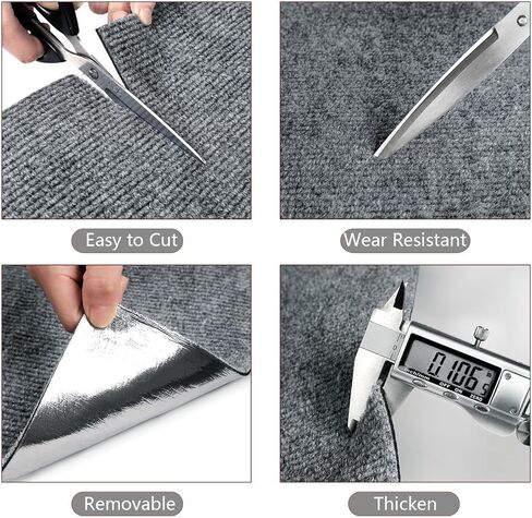 Yenhome Cat Scratch Mat for Wall, Self-Adhesive Anti Cat Scratch Furniture Protector for Couch, Sofa, Wall & Door, 15.7" X 3.94 Ft Grey White Couch Protector from Cat Claws Dogs Claws in Saudi Arabia