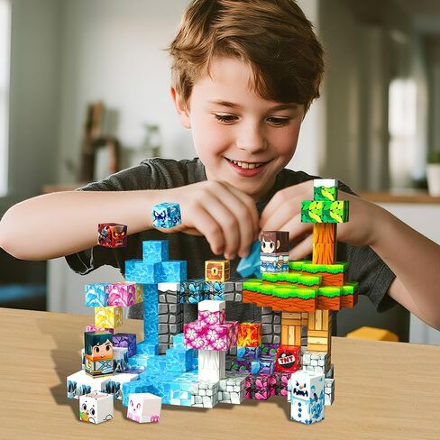 150pcs Magnetic Blocks Toys for Kids, Stacking Magnets, School STEM Toys Birthday Gifts for Boys and Holiday Easter Gifts BSG008 in Saudi Arabia