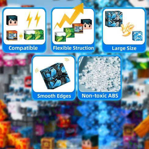 150pcs Magnetic Blocks Toys for Kids, Stacking Magnets, School STEM Toys Birthday Gifts for Boys and Holiday Easter Gifts BSG008 in Saudi Arabia