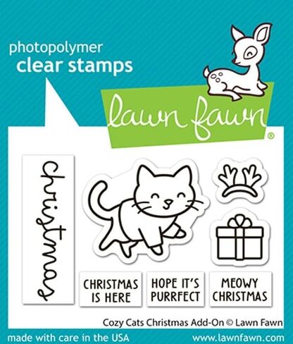 Lawn Fawn LF3899 Cozy Cats Christmas Add-On 2X3 Clear Stamp Set in Saudi Arabia