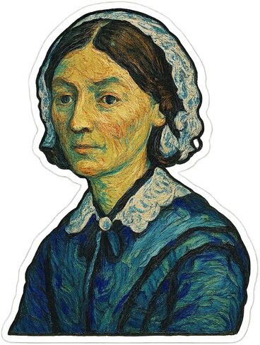 (3 Pack) Florence Nightingale Post-Impressionist Gogh Style Sticker (2.5" x 3.25") in Saudi Arabia