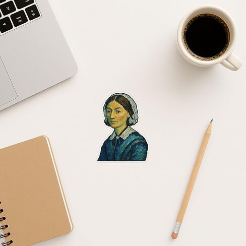 (3 Pack) Florence Nightingale Post-Impressionist Gogh Style Sticker (2.5" x 3.25") in Saudi Arabia