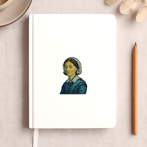 (3 Pack) Florence Nightingale Post-Impressionist Gogh Style Sticker (2.5" x 3.25") in Saudi Arabia