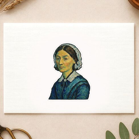 (3 Pack) Florence Nightingale Post-Impressionist Gogh Style Sticker (2.5" x 3.25") in Saudi Arabia