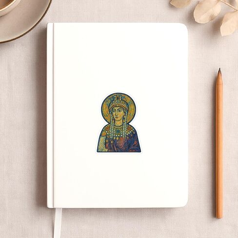 (3 Pack) Empress Theodora in Post-Impressionist Gogh Art Style Sticker (2.5" x 3.25") in Saudi Arabia