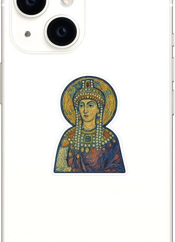 (3 Pack) Empress Theodora in Post-Impressionist Gogh Art Style Sticker (2.5" x 3.25") in Saudi Arabia