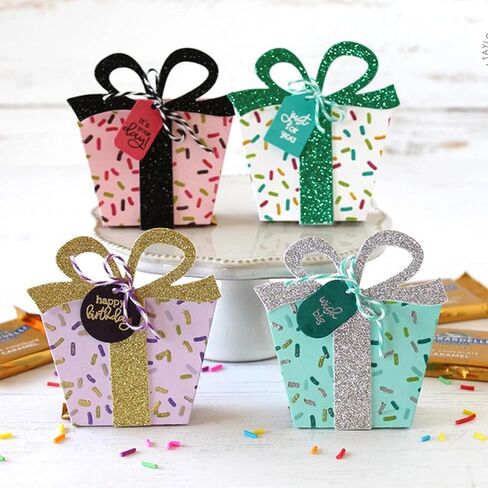 Suds&WH Gift Box Metal Die Cuts,Flower Bow Bowtie Candy Box Square Card Cutting Dies Cut Stencils for DIY Scrapbooking Album Decorative Embossing Paper Dies Card Making, silver in Saudi Arabia