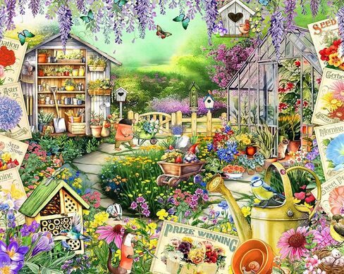 Ceaco - EZ2Hold - Kate Ward Thacker - Animal Garden Party - 1000 Piece Jigsaw Puzzle for Adults - Challenging Puzzle Perfect for Game Nights - Finished Size is 30 x 24 in Saudi Arabia