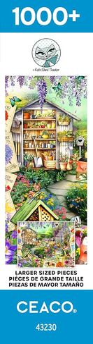 Ceaco - EZ2Hold - Kate Ward Thacker - Animal Garden Party - 1000 Piece Jigsaw Puzzle for Adults - Challenging Puzzle Perfect for Game Nights - Finished Size is 30 x 24 in Saudi Arabia