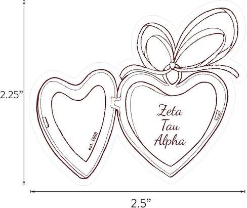 Zeta Tau Alpha - Sticker Sheet - Teddy Bears and Sisterhood Love Theme in Saudi Arabia